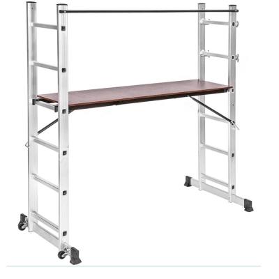 China EN131 Folding Ladders Working Platform Scaffolding Aluminum Step Ladder for sale