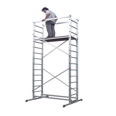 China Aluminum Multi Ladder Combination Folding Ladders Universal Step Scaffolding Platform for sale