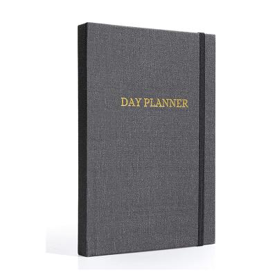 China Custom Printing Notebook Canvas Hardcover Diary Hardcover Book Cover Daily Planner with Inside Pocket for sale