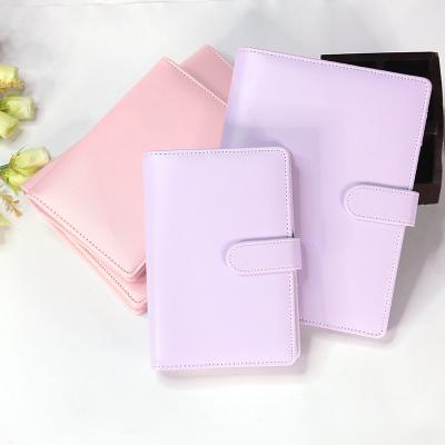 China Printed PU Leather 6 Ring Binder Spiral Notebook Agenda Planner Organizer Classic Stationery A6 A5 for sale