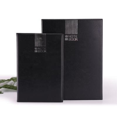 China Simple Hardcover Black Style Week Plan Agenda Planner for Meeting Minutes Conference Notebook for sale