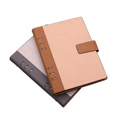 China Custom logo printed high grade handmade leather travel PU leather notebook hardcover book with pen for sale