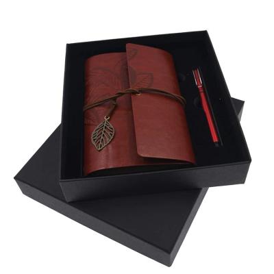 China Wholesale Multi Color Hardcover China Factory Vintage Planner Gift Set Loose Leaf Leather Journal for sale