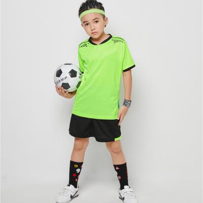 China Fabric: Kids 100% Polyester Breathable Custom Size Quality Football Jersey Set Printed Soccer Jersey Football Uniforms Training Soccer Uniform for sale