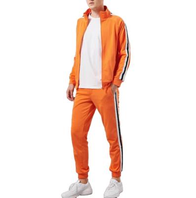 China OEM QUICK DRY Factory Directly Wholesale High Quality Men Striped Vacuum Jogging Sweat Suits Custom Sportswear Tracksuit With Side Stripe for sale