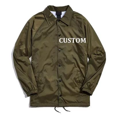 China Wholesale Reversible Jacket For Men Custom Lightweight Wear Drawstring Anorak Coats Stylish Outdoor Shiny Nylon Tweed Long Jacket for sale