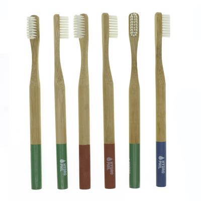 China Natural Wholesale Biodegradable Eco-Friendly Bamboo Toothbrush Set of 4 Packs for Hotel and Travel for sale