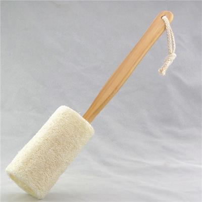 China Long Handle Bath Sponge Loofah Scrubber Body Wash Shower Adjustable Bamboo Body Back Brush Long Warm Handle for sale