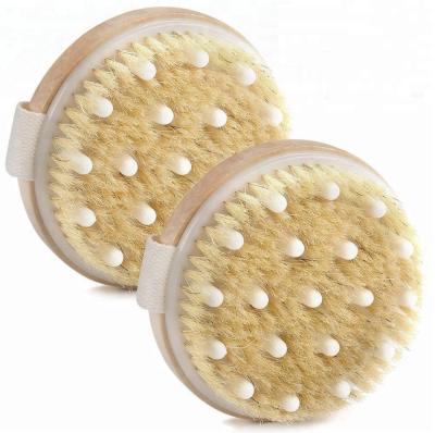 China All Natural Round And Large Size Bath Body Brush With Pearl for sale