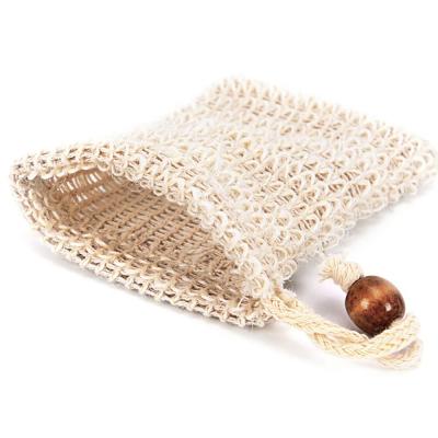 China Wholesale Recyclable Cotton Sisal Soap Mesh Soap Bag for sale