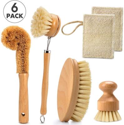 China Novelty Sustainable Sisal Natural Wood Kitchen Dish Brush, Dish Cleaning Brush, Kitchen Scrub Brush for sale