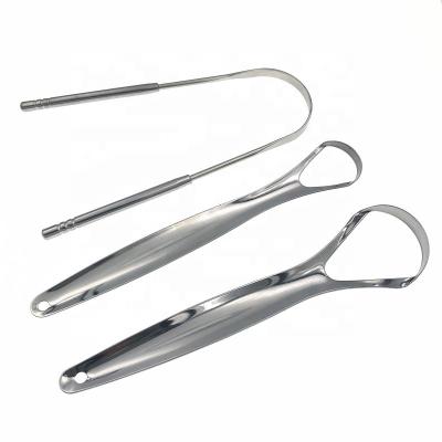 China Gold Grade Stainless Steel Tongue Cleaners 304 Stainless Steel Clean Surgical Tongue Scraper Effectively for sale