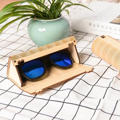 China 2020 Natural Wooden Bamboo Sunglasses Gift Boxes Cases Logo Wooden Glasses Boxes Custom Made for sale