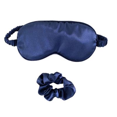 China Shading light 19 momme eyemask with adjustable 100% mulberry silk sleep eyemask set in box custom for sale