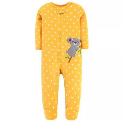 China 100% polyester baby pajamas onesie baby romper frog molton fleece for sale