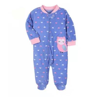 China 100% polyester baby pajamas onesie baby romper frog molton fleece for sale