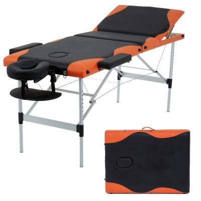 China High Quality Massage Table Three Facial Massage Bed Foldable Aluminum Massage Table Bed for sale