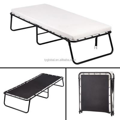 China Portable Folding Bed Frame TY-BF30 Sleep Head Folding Guest Bed Frame With Comfort Foam Mattress for sale