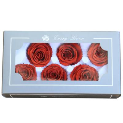 China 2022 Wholesale Natural Yunnan Amazon Hot Sale Home Decor Real A Grade 5-6 Cm Preserved Roses In Box Eternal Flower Rose for sale