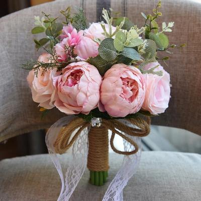 China Wedding Valentine's Day Confession Party Bridal Church Artificial Flowers Bridesmaid Bouquet Wedding Bouquet Romantic Bride Bouquets for sale