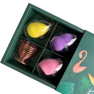 China Christmas Gift Facial Blender Sponge Makeup Powder Latex Free Makeup Sponge Blender Set Of 4 With Box Package for sale