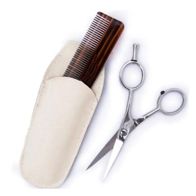 China Beard Scissors Kit Set for Men with Small Comb and Leather Pouch BCT021 for sale