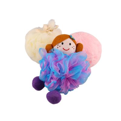 China EXFOLIATE Bath Shower Loofah Sponge Ball Body Scrubber Exfoliator For Kids for sale