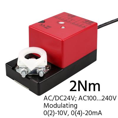 China 2Nm Modern AC/DC Modulating Motorized Parfin Electric Air Damper Actuator General 24V Damper Actuator Damper HVAC System Control for sale