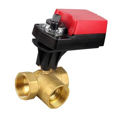 China With damper DN50 3 way electric actuator 2 inch electric ball valve control pressure motor rotary valve with damper 8Nm trigger for sale