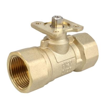 China Box With 6Nm HVAC PN20 Actuator DN25 Water System Damper Two Way Electric Valve Control Brass Ball Valve With Good Quality for sale