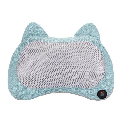 China Hot Selling Electric Portable Neck Home Massager Amazon Relaxation Car Shiatsu Massage Heated Pillow for sale