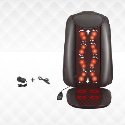 China 3D Shiatsu Full Body Adjustable Care Shiatsu Car Seat Massage Infrared Heating Back Kneading Cushion for sale