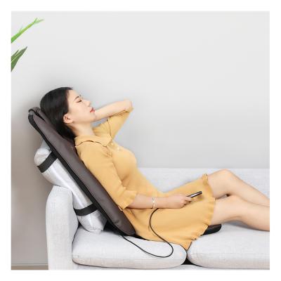 China Adjustable Electric Heating Vibrating Back Massager Of Home Office Car Protection Cussion Full Body Portable Lumbar Neck Mattress for sale