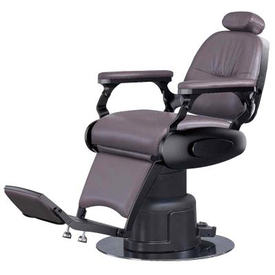 China Contemporary High End Luxury Electric Barber Chair Lift, Cipri Hardware, Metal Steel Bracket, With Pedal for sale