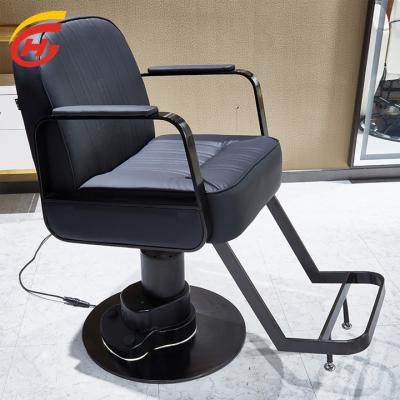 China Contemporary simple small barber chair for barber shop can rotate, can support 250KG, color can be customized for sale