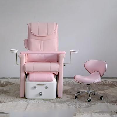 China Luxury Nail Beauty Salon Manicure Chair Without Tube Eddy Current Foot Massager Chair Can Support Powerful Pump Pedicure Chair for sale