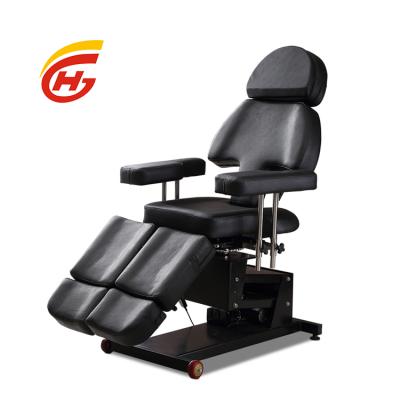 China 360 Degree Rotation Hand Backrest Tattoo Chair Tattoo Chair Salon Furniture High Quality Electric Massage Table Adjustable Backrest Synthetic Leather for sale