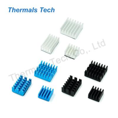 China Raspberry Pi 3 Black Blue White In 1 Kit Heatsink For Raspberry Pi 4B With Blue Thermal Shield for sale