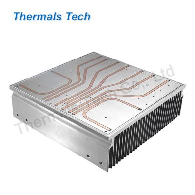 China OEM 300W Power Aluminum Laser Heat Pipe Heatsink For Telecom Communication for sale