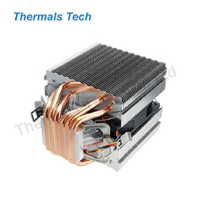 China China Custom Aluminum Fin Cpu Aluminum Crimped Heatsink for Intel lga775 with 6 heat pipes for sale