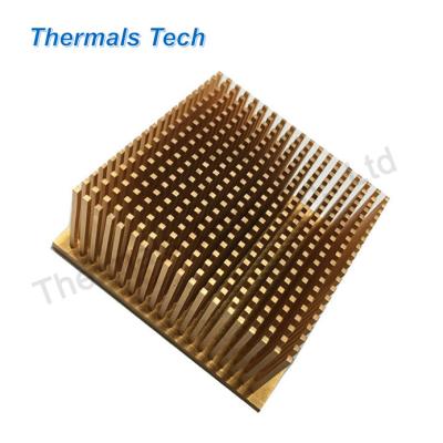 China Semiconductor Copper Semiconductor Heatsink With Forging Pin For Cooling 100W for sale