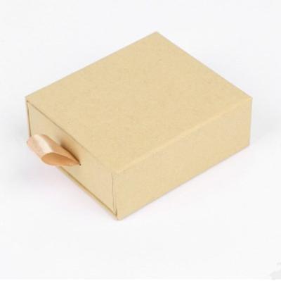 China Free Sample Customized Recycled Jewelery Slide Packaging Box Materials Kraft Paper Box Logo Kraft Paper for sale