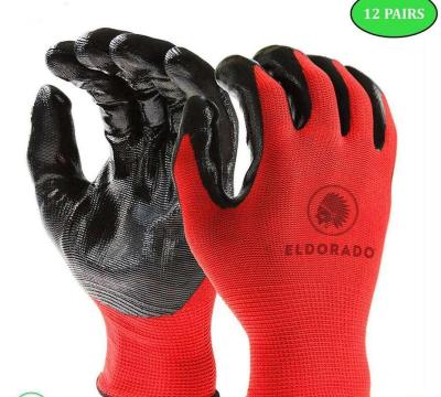 China Cheap CE Standard Nitrile Coated Work Gloves for sale