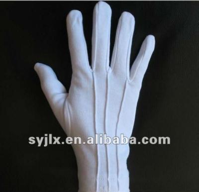 China White Inspection Glove 100% Cotton Gloves Waiter Gloves for sale