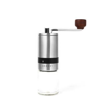 China 2021 Amazon New Top Selling Classic and Eco-Friendly Ceramic Burrs and Crank Adjustable Setting Manual Coffee Grinder for sale