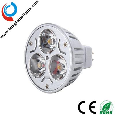 China 220 - 260 Lumen, Scheinwerfer der 3 x 1 Watt-hohen Leistung MR16 GU10 LED für Dekor-Beleuchtung zu verkaufen