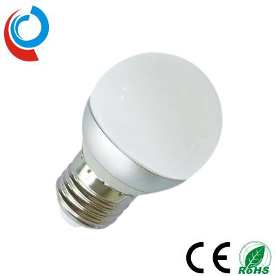 Cina il globo di alto potere G45 LED di 80~110lm 220V 1*3W si accende con la base E27 per illuminazione dell'interno in vendita