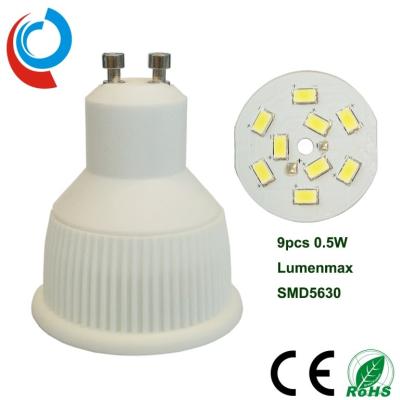 China bombilla de cerámica de 90~250VAC 5W SMD 5630 LED, GU10 LED PAR16 con salida de 420~440 lúmenes en venta