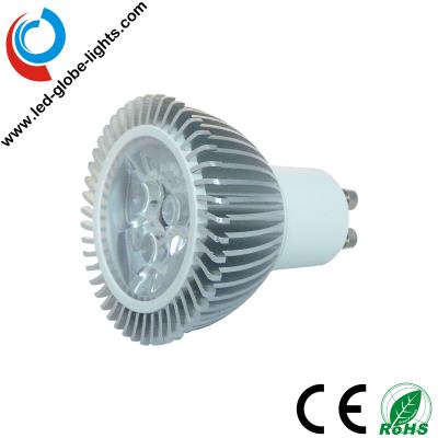 China Aluminium-3W Scheinwerfer hoher Leistung AC90~250V 240lm 270lm GU10 LED 3000K/6000K zu verkaufen