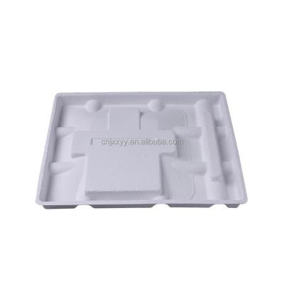 China Eco Friendly Recycle Biodegradable Sugarcane Paper Pulp Box Disposable Molded Insert Packaging for sale